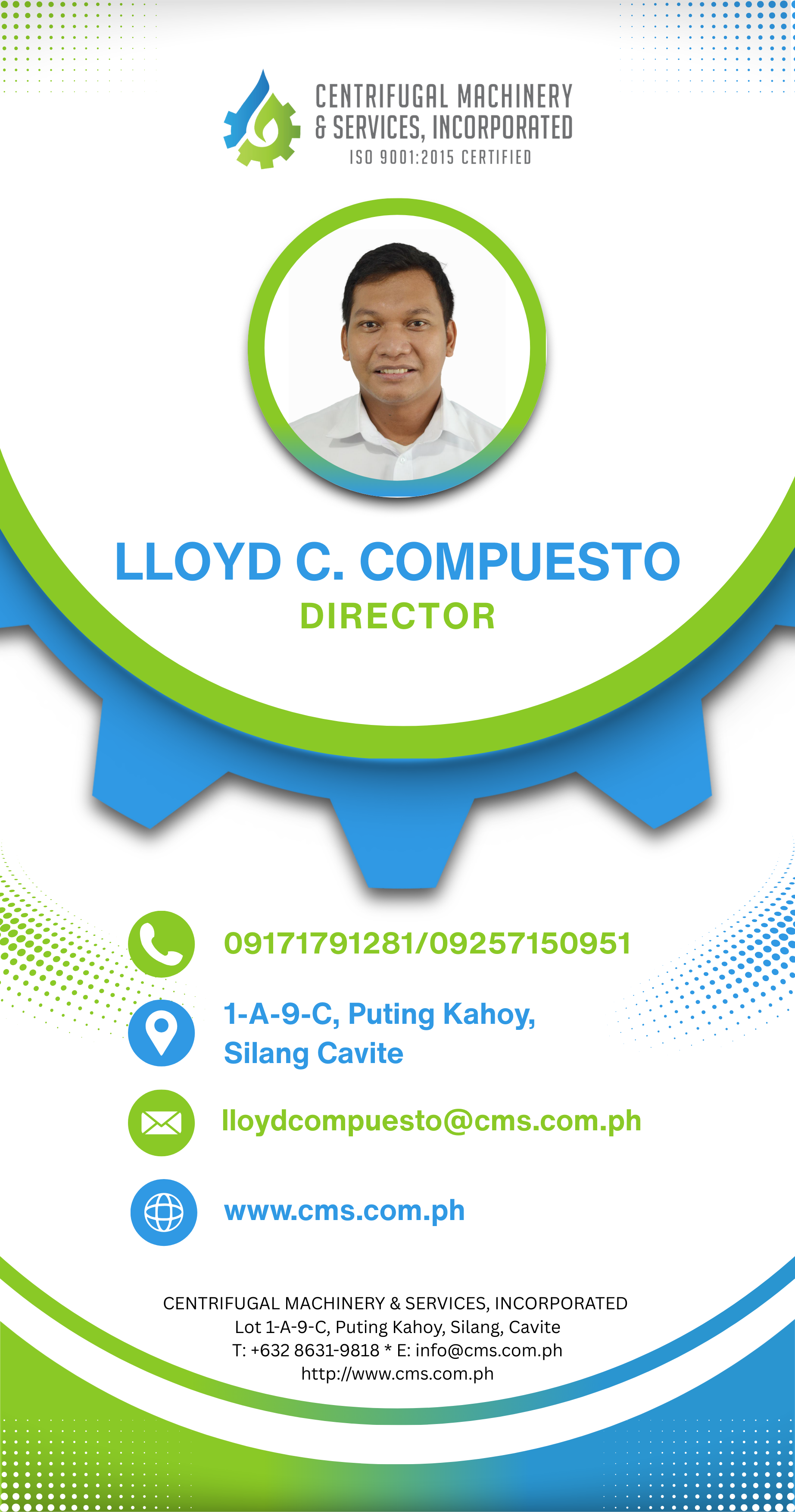 LLOYD C. COMPUESTO - Director, Centrifugal Machinery & Services, Inc.